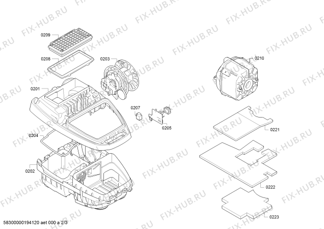 Схема №3 BGL8520 In'genius ProPer>>formPlus с изображением Крышка для электропылесоса Bosch 11008531